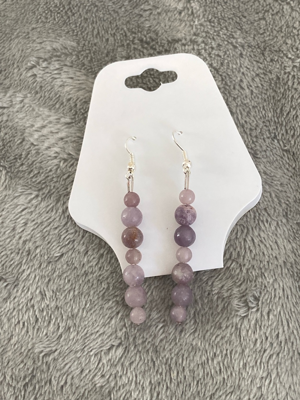 Purple beaded earrings